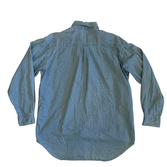 Planet Hollywood Prague Men's Size L Button Down Denim Jean VTG 1991 Shirt - Picture 3 of 16